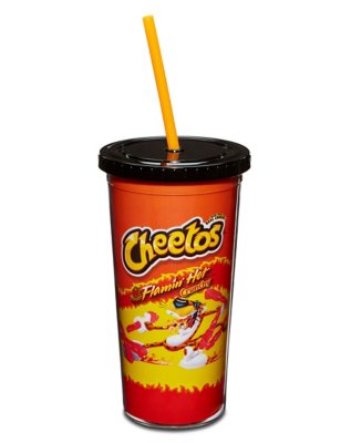 "Crunchy Flamin' Hot Cheetos Cup with Straw - 18 oz."