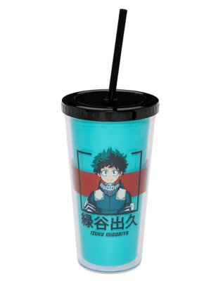 "Deku Red Stripe Cup with Straw 20 oz. - My Hero Academia"