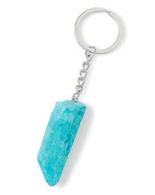 "Green Crystal Healing Keychain"