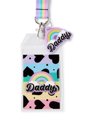 "Pride Pastel Rainbow Daddy Lanyard"