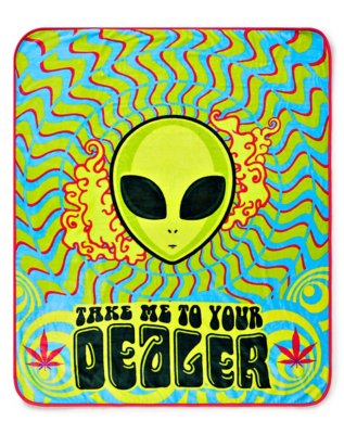 "Take Me to Your Dealer Alien Fleece Blanket"