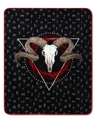 "Ram's Head Fleece Blanket"