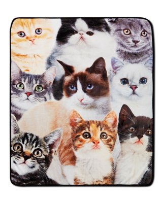 "Cat Collage Fleece Blanket"