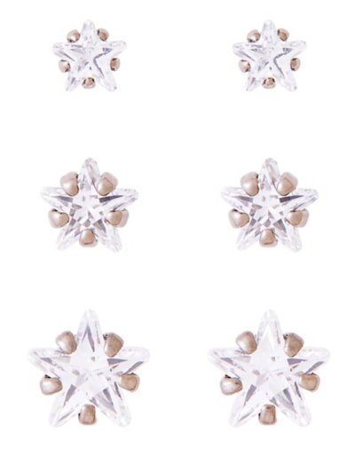 Multi-Pack CZ Titanium Stud Earrings û 3 Pair