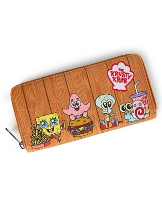 "Loungefly SpongeBob SquarePants Cute Character Zipper Wallet"