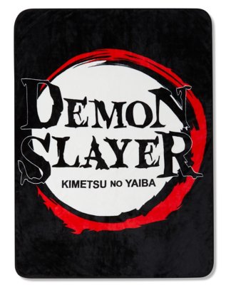 "Black Demon Slayer Fleece Blanket"