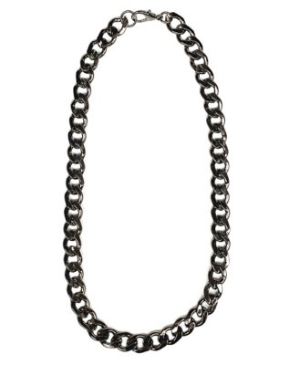 "Hematite Curb Chain Necklace"