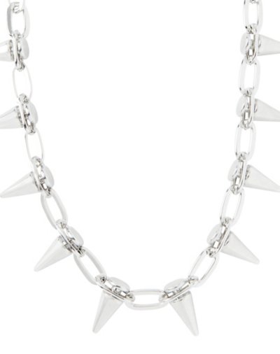 Spiked Curb Chain Necklace