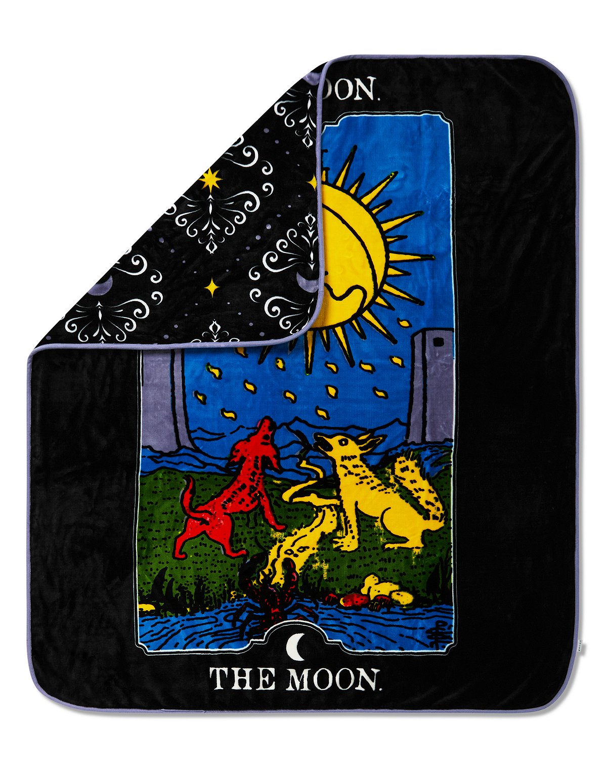 The Moon Tarot Card Fleece Blanket