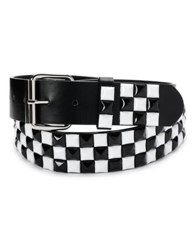 Checker Studded Belt