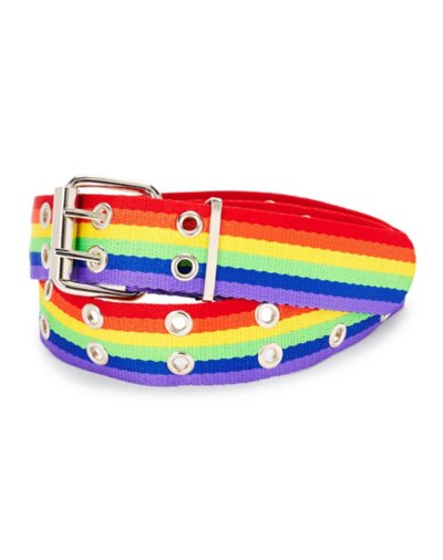 Rainbow Pride Double Prong Belt