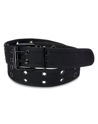 "Double Eyelet Black Belt"