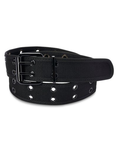 Double Eyelet Black Belt