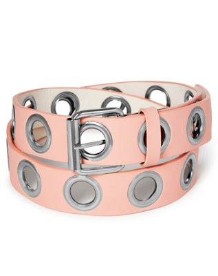 "Pink Large Eyelet Belt"