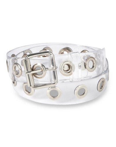 Clear Large Eyelet Belt