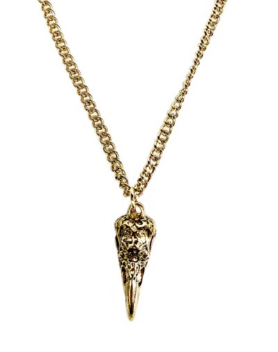 Raven Skull Pendant Necklace