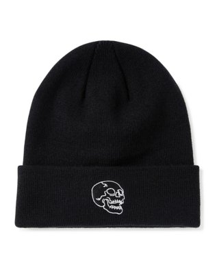 "Skull Icon Cuff Beanie Hat"