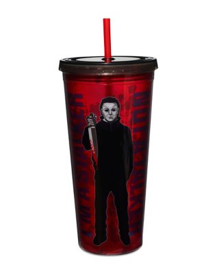 "Michael Myers Stalker Cup with Straw 20 oz. - Halloween"