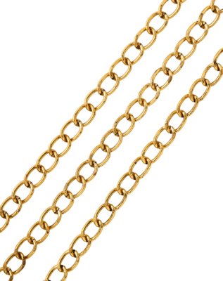 "Goldtone Triple Row Curb Wallet Chain"