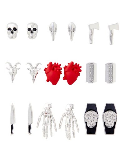 Multi-Pack Assorted Gothic Earrings - 9 Pack