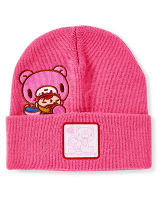 "Pink Gloomy Bear Cuff Beanie Hat"