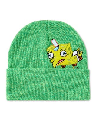 "Mocking Spongebob Meme Beanie Hat"