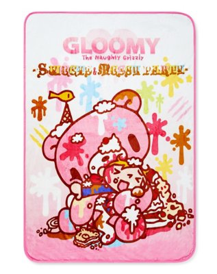 "Gloomy Bear Food Fleece Blanket"