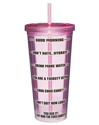 "Stay Hydrated Cup with Straw - 20 oz."