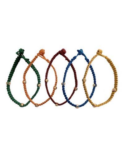 Multi-Pack Multi-Color Braided Bracelets - 5 Pack