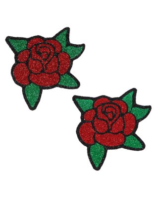 "Glitter Rose Nipple Pasties"