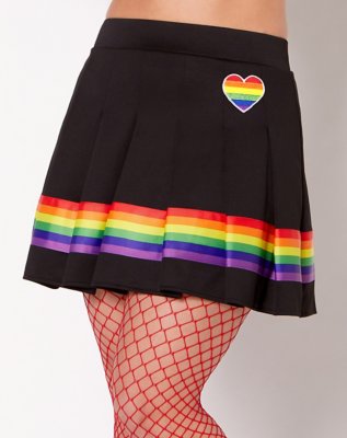 "Rainbow Pride Flag Heart Skirt"