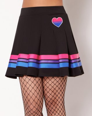 "Bisexual Flag Heart Skirt"