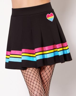 "Pansexual Flag Heart Skirt"