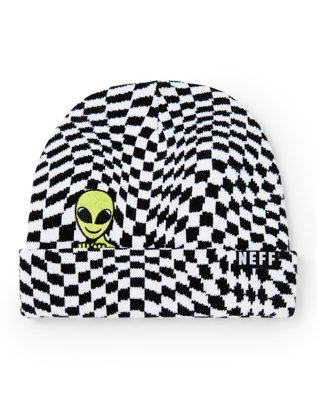 "Checkered Alien Cuff Beanie Hat - Neff"