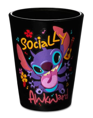 "Socially Awkward Stitch Mini Glass 1.5 oz. - Lilo & Stitch"