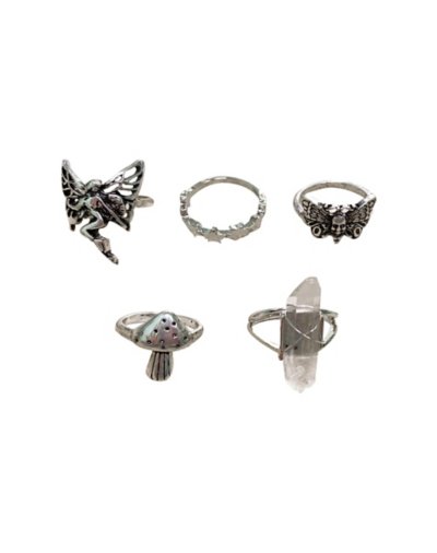 Multi-Pack Fairy Cystral Rings - 5 Pack