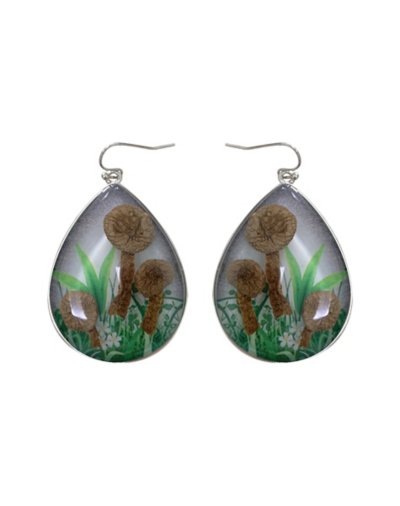 Mushroom Terrarium Dangle Earrings