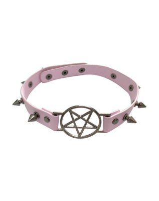 "Spiked Pentagram Choker Necklace"