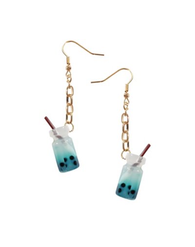 Boba Tea Dangle Earrings - 18 Gauge