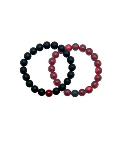 Red and Black Distance Bracelets - 2 Pack