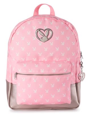 Playboy Bunny All Over Print Backpack Pink Spencer s