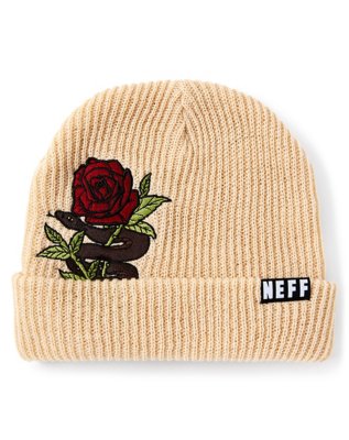 "Snake Rose Cuff Beanie Hat - Neff"