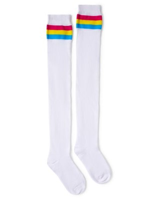 "Pansexual Pride Stripe Knee High Socks"