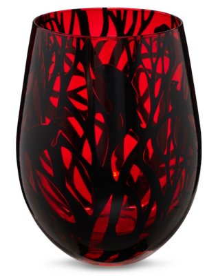 "Frosted Gothic Raven Wine Glass"