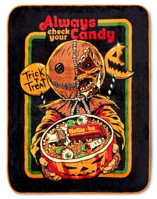"Always Check Your Candy Fleece Blanket - Trick 'r Treat"