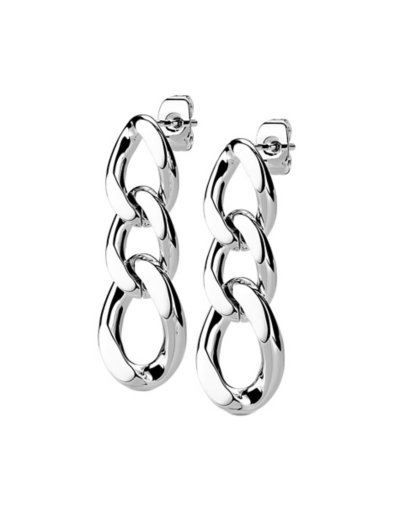 Silvertone Chain Link Dangle Earrings