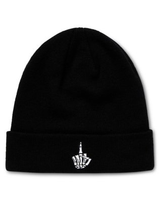 "Skeleton Finger Cuff Beanie Hat"