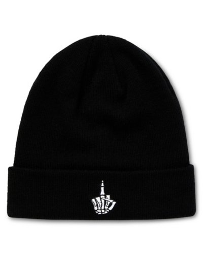 Skeleton Finger Cuff Beanie Hat