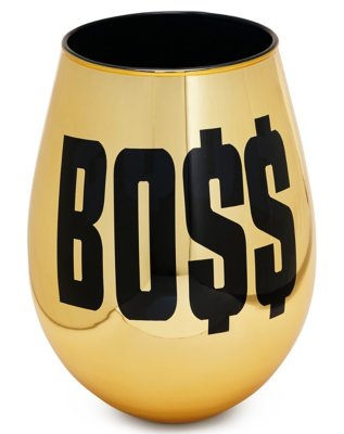 "Boss Dollar Sign Wine Glass - 32 oz."