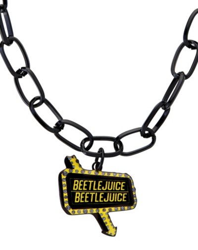 Beetlejuice Sign Chain Choker Necklace